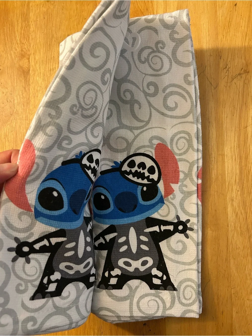 Disney Purple Stitch Halloween Kitchen Towel Set - White, Purple, Orange, Black